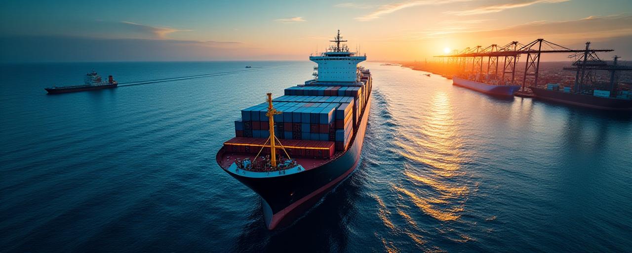 Industrial workflow and supply chain logistics concept